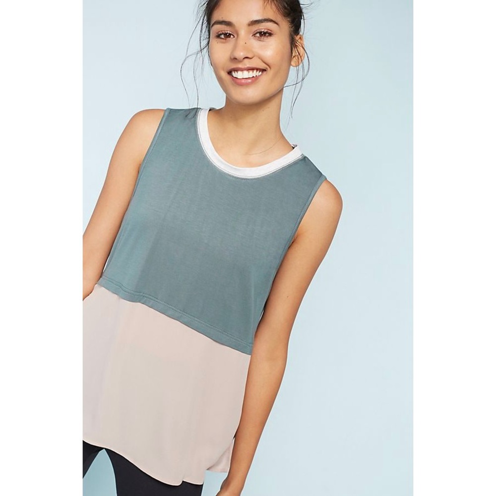 Anthropologie Hologram Color Block Tank XS